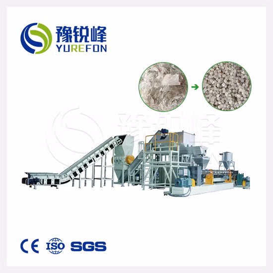 Bouteille en plastique de déchets PET Flake/tambour/palette/PP/HDPE/LDPE/caoutchouc/forfaitaire/tuyau PVC/film PE/sacs tissés Jumbo/concasseur de déchets usine de recyclage machine à laver
